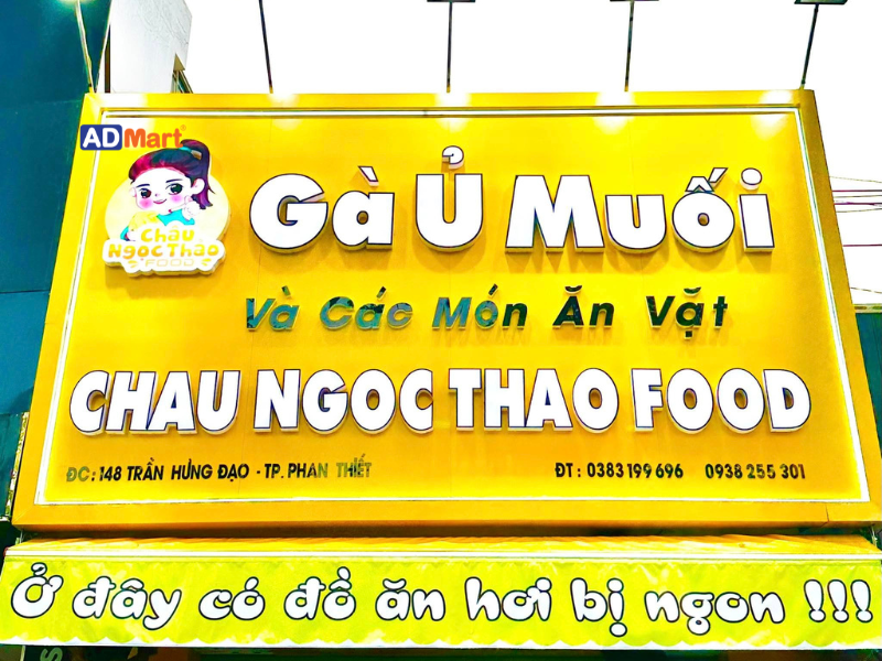 Một số mẫu bảng hiệu gà ủ muối