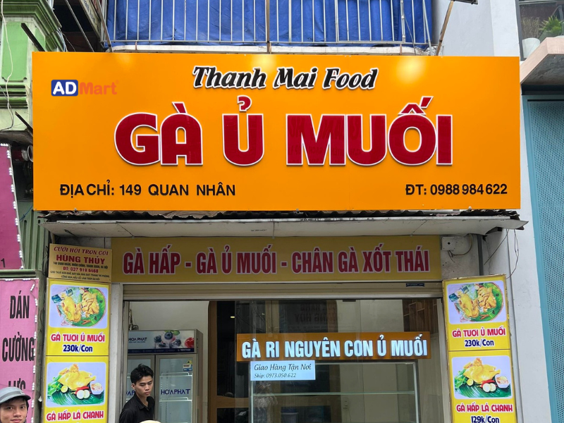 Một số mẫu bảng hiệu gà ủ muối