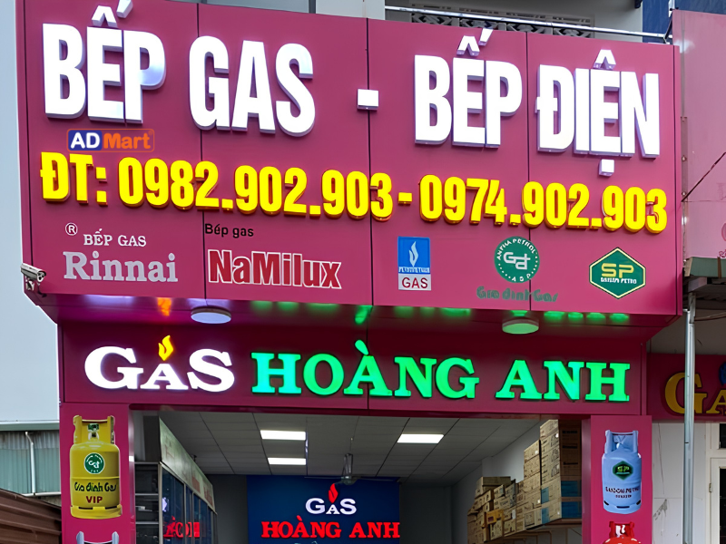 Ưu điểm khi sử dụng bảng hiệu cửa hàng gas