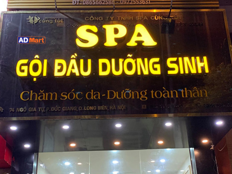 Bảng hiệu gội đầu đẹp, thu hút khách