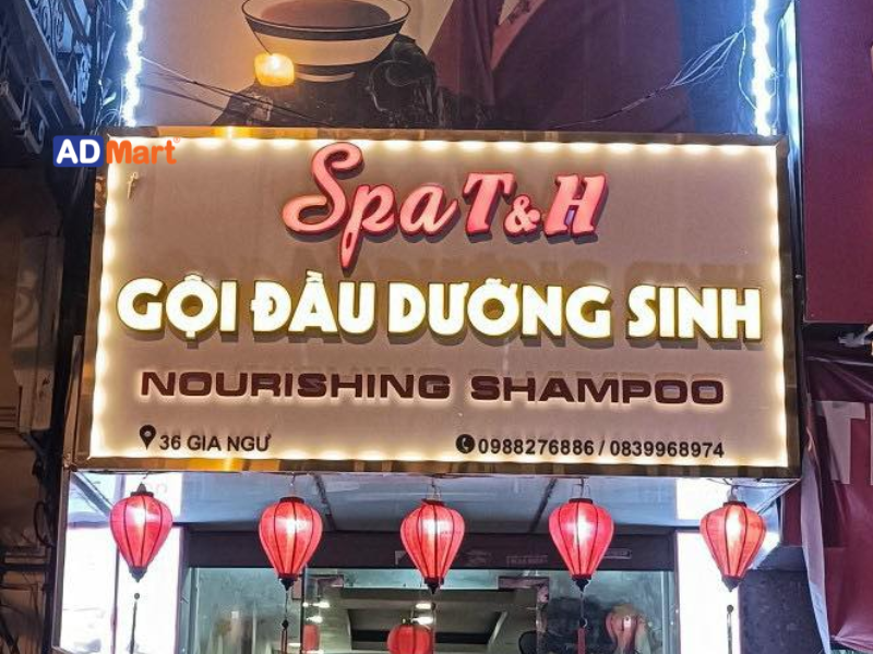 Ưu điểm của bảng hiệu gội đầu dưỡng sinh