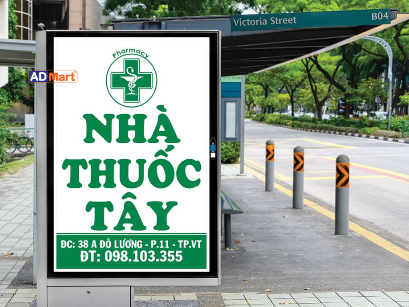 Bảng hiệu hộp đèn nhà thuốc đẹp, bền, xu hướng