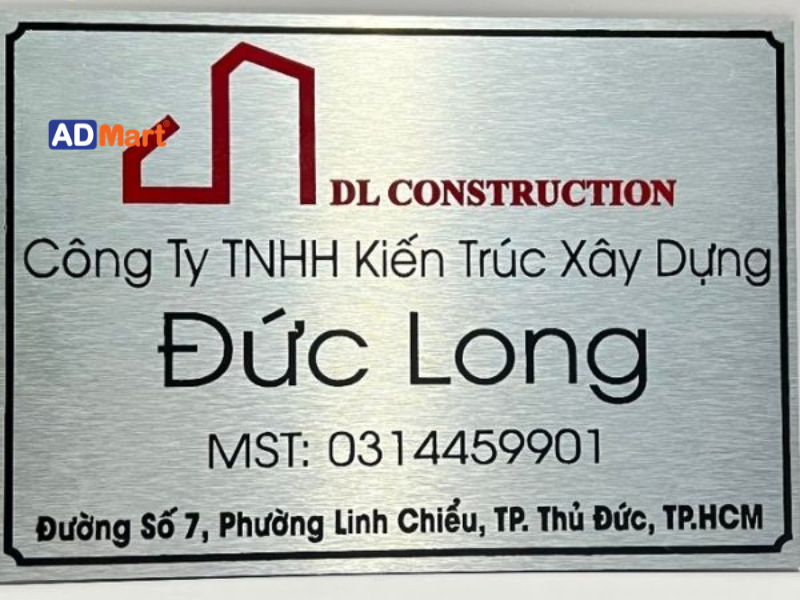 Các loại bảng hiệu inox xước