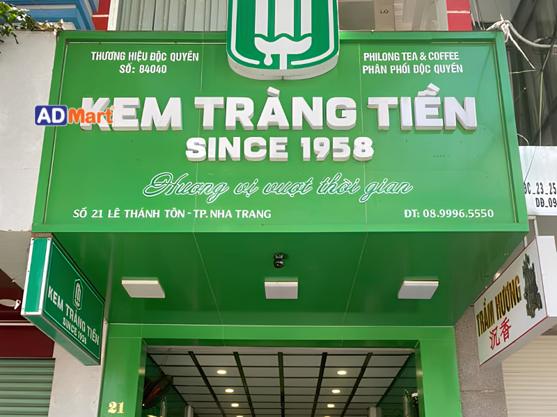 Bảng hiệu kem tươi là gì?