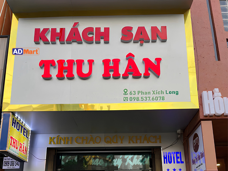 Tổng hợp mẫu bảng hiệu khách sạn đẹp, ấn tượng