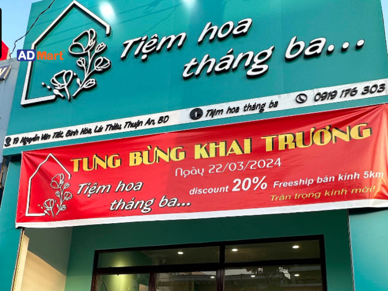 Các loại bảng hiệu khai trương phổ biến nhất hiện nay