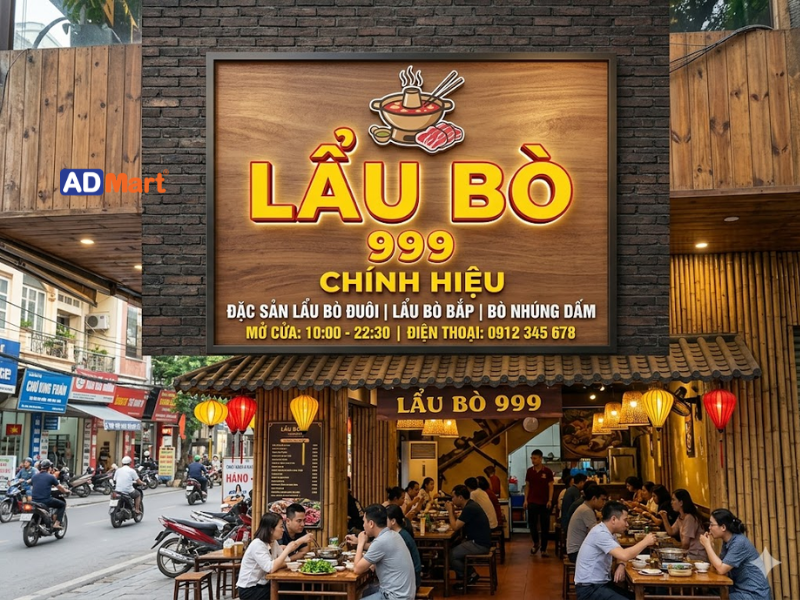 Bảng hiệu lẩu bò là gì?