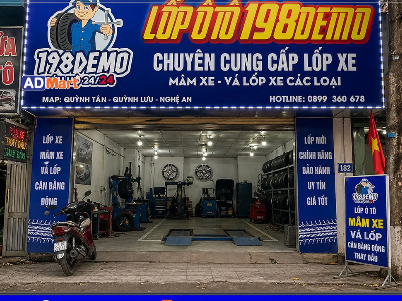Bảng hiệu lốp xe là gì? Chất liệu phổ biến để làm bảng hiệu cửa hàng lốp xe