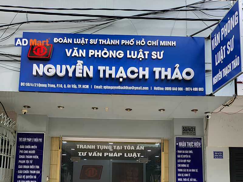 Bảng hiệu văn phòng luật sư chuẩn quy định, chuyên nghiệp và uy tín