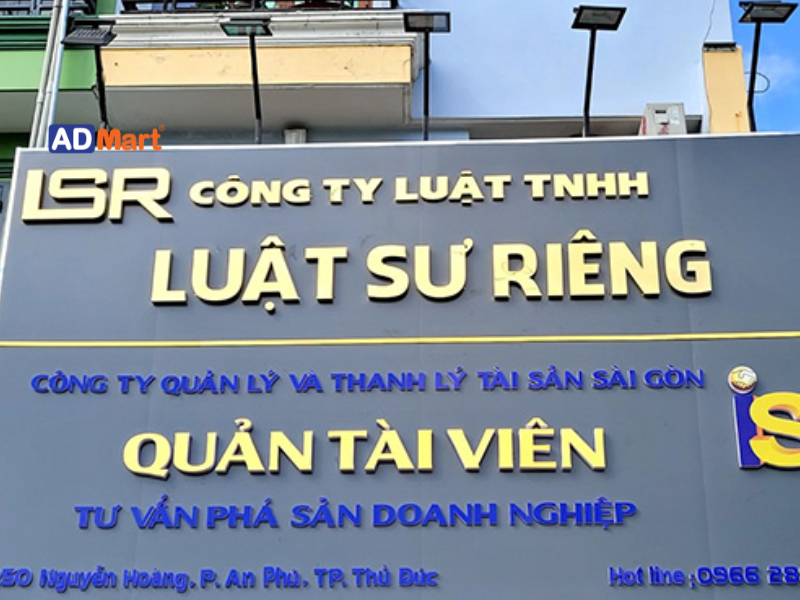 Quy định chuẩn đối với bảng hiệu luật sư