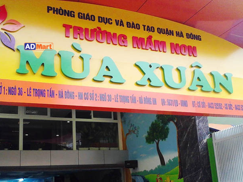 Tổng hợp mẫu bảng hiệu mầm non hiện nay