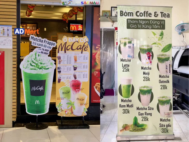 Lý do nên đầu tư bảng hiệu Matcha Latte chất lượng
