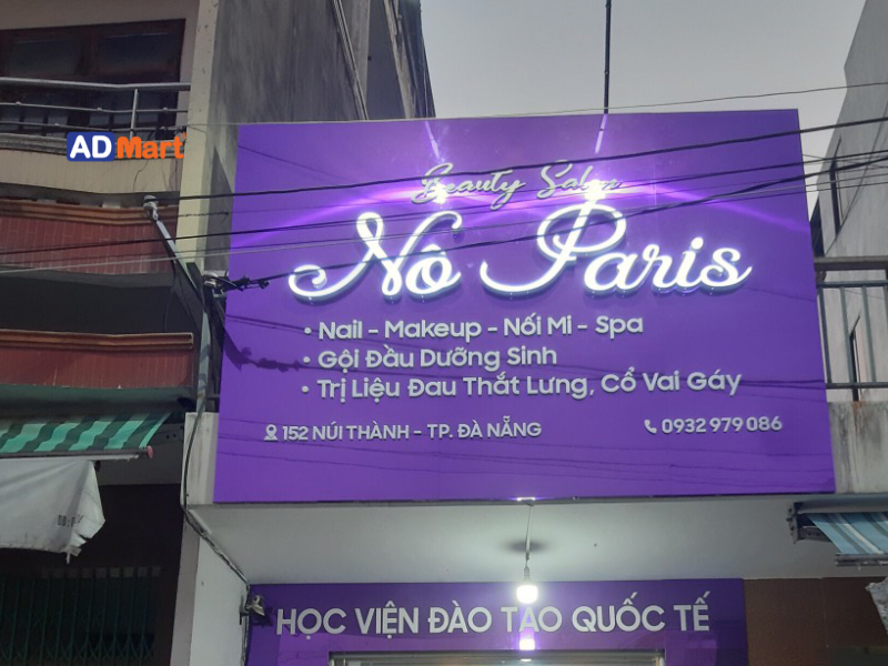 Các mẫu bảng hiệu màu tím được ưa chuộng hiện nay