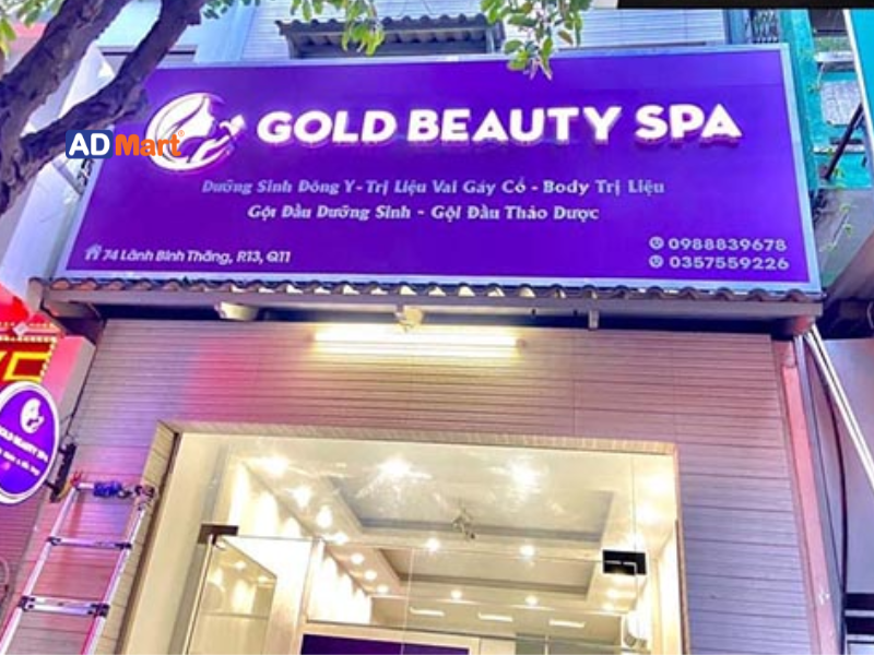 Một số lưu ý khi phối màu bảng hiệu màu tím
