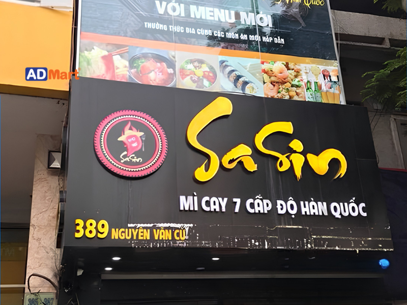3+ Tiêu chí đánh giá bảng hiệu mì cay đẹp, bền, thu hút khách