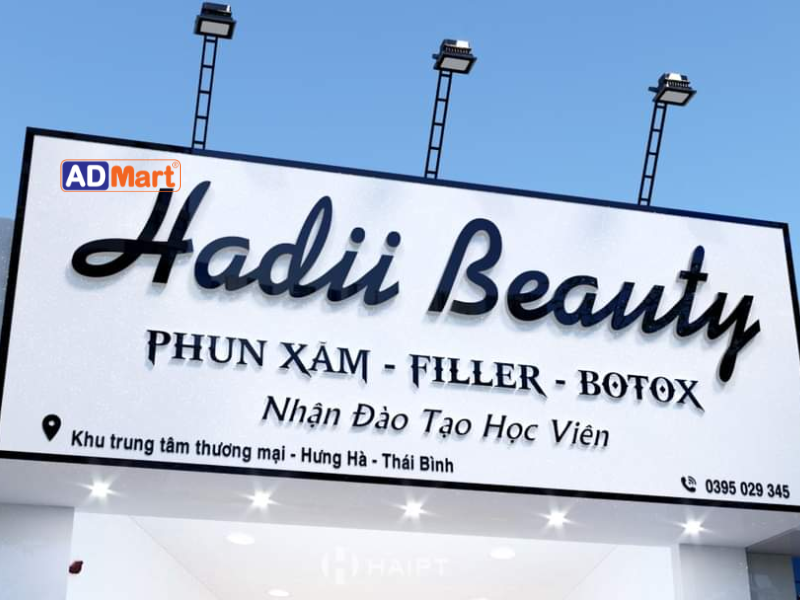 Những vật liệu thường dùng cho bảng hiệu nền trắng