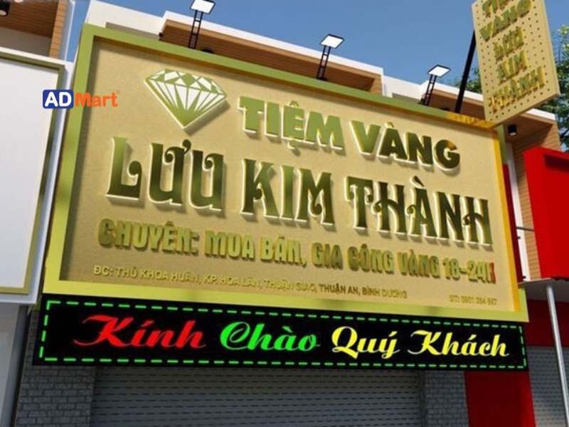 Bảng hiệu nền vàng là gì? Đặc điểm nổi bật của bảng hiệu nền vàng