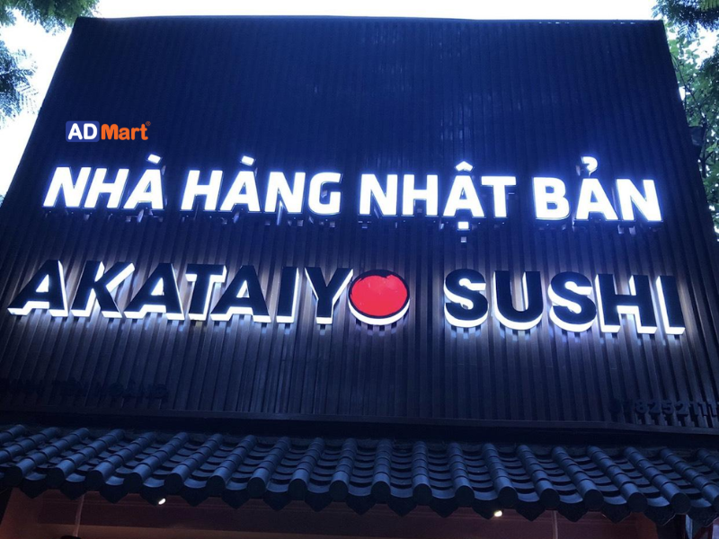 Bảng Hiệu Nhà Hàng Sushi Đẹp Chuẩn Nhật, Thu Hút Khách Hàng