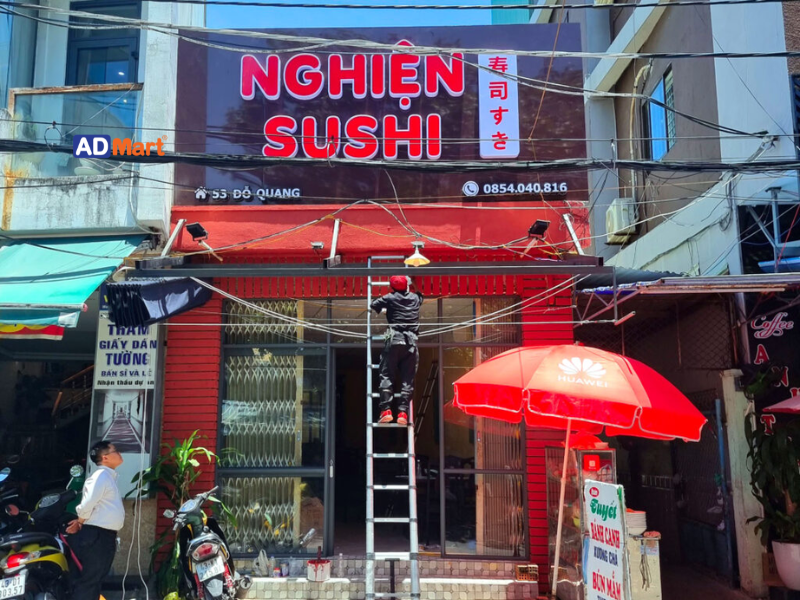 Một số lưu ý bảng hiệu nhà hàng sushi