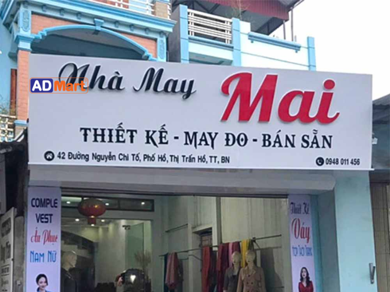 Các mẫu bảng hiệu nhà may đẹp phổ biến hiện nay