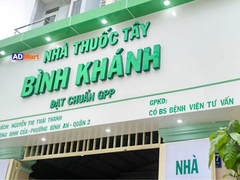 Các loại bảng hiệu nhà thuốc tây phổ biến hiện nay