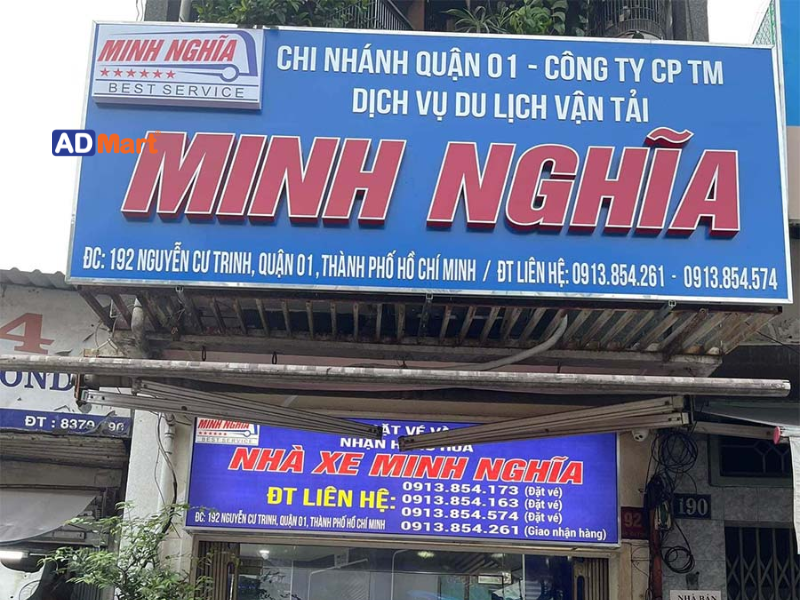 Một số lưu ý khi làm bảng hiệu nhà xe