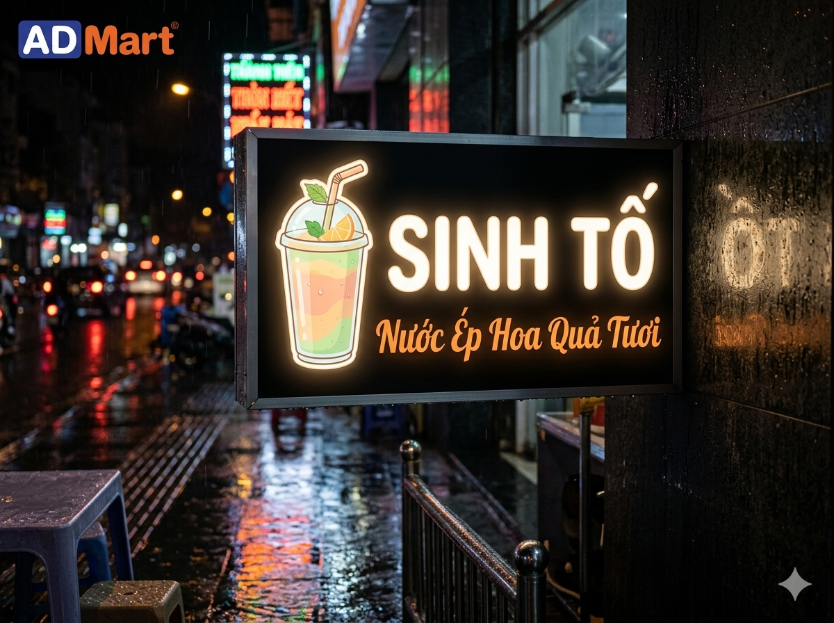 Các Kiểu Bảng Hiệu Phổ Biến Cho Quán Nước