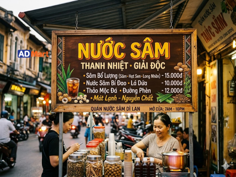 Bảng hiệu nước sâm là gì?