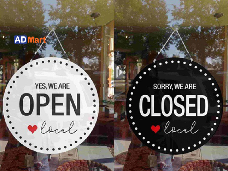 Bảng hiệu Open Close là gì? Cách chọn mẫu phù hợp nhất