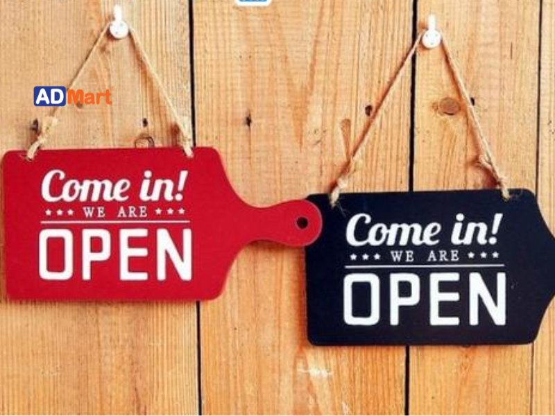 Một số loại bảng hiệu open close phổ biến