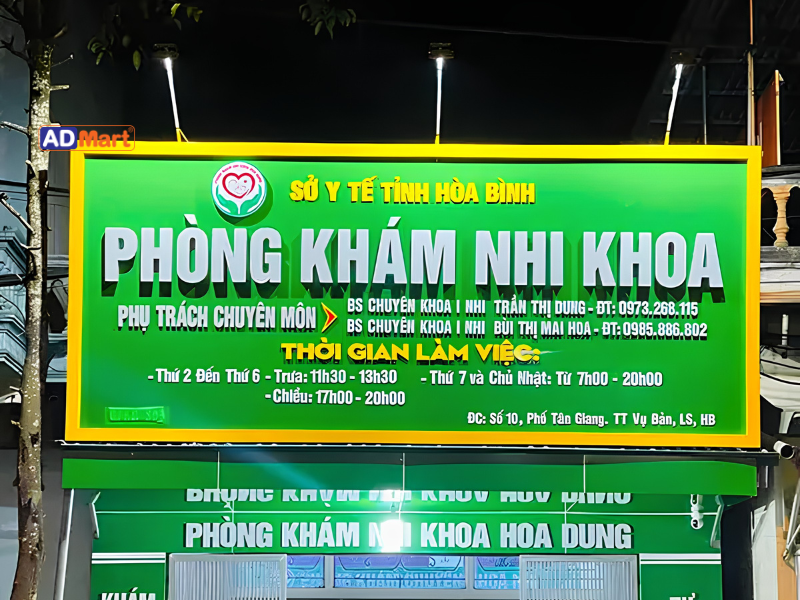 Bảng hiệu phòng khám nhi là gì? Mẫu bảng hiệu phòng khám nhi đẹp, ấn tượng