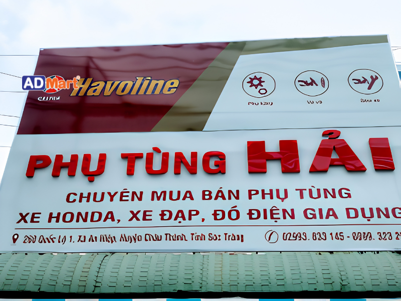 Hướng dẫn chọn vật tư làm bảng hiệu phụ tùng xe máy chất lượng