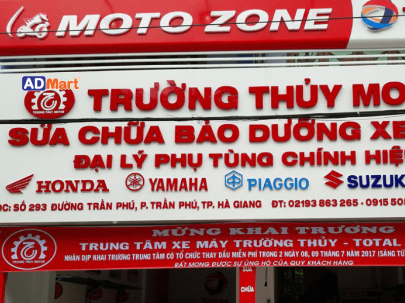 Yếu tố giúp bảng hiệu phụ tùng xe máy bền, chất lượng