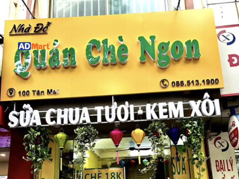 Tại sao cần đầu tư bảng hiệu quán chè?