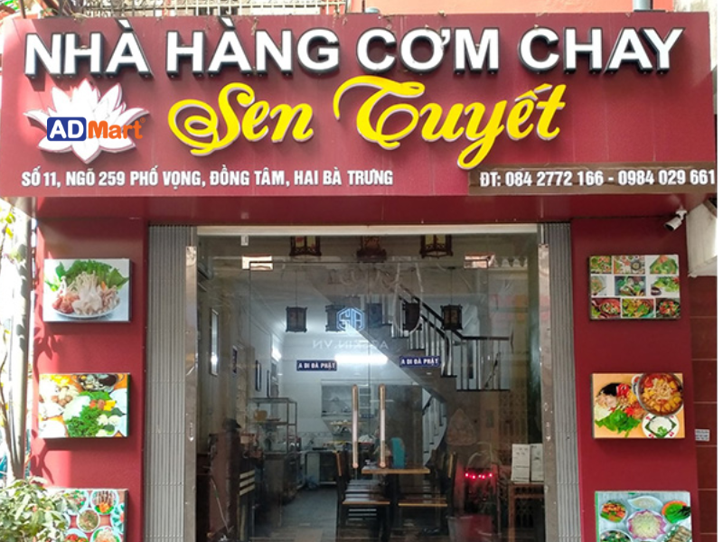 Tiêu chí thiết kế bảng hiệu quán cơm chay đẹp và thu hút