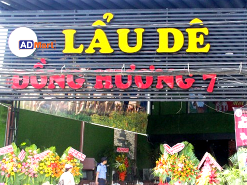 Bảng hiệu quán dê đẹp, bền, nổi bật giúp thu hút khách hàng hiệu quả