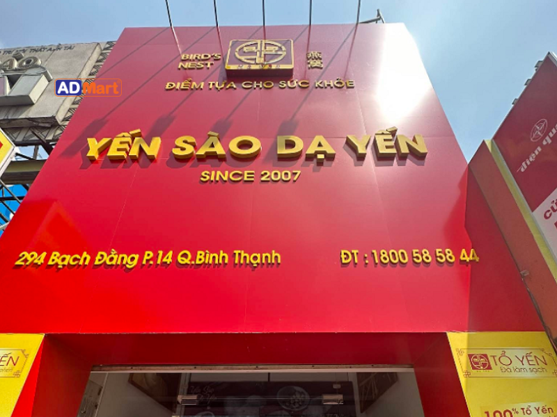 Bảng hiệu quảng cáo yến sào đẹp, sang trọng, thu hút khách hàng