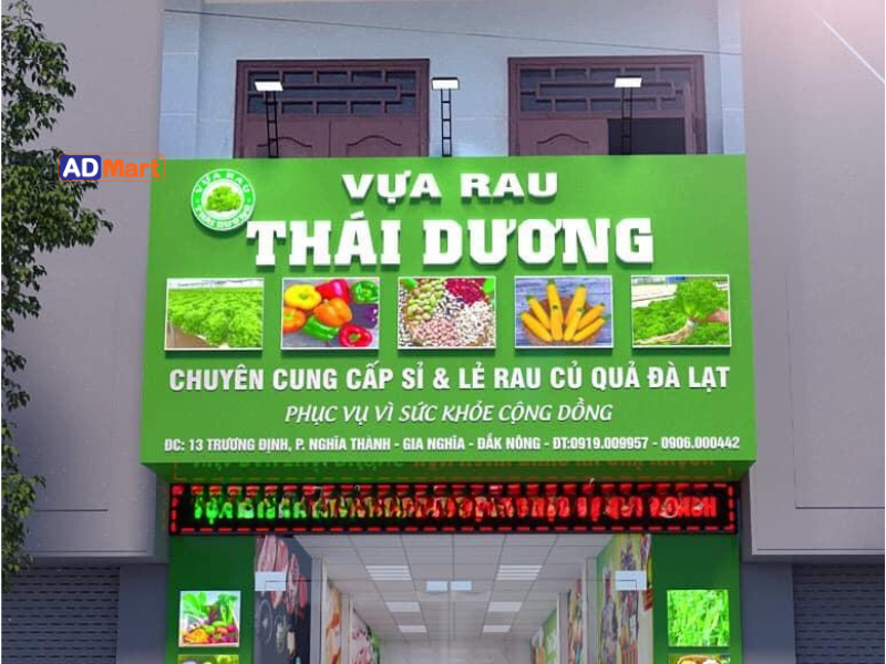 Một số mẫu bảng hiệu rau củ quả được ưa chuộng