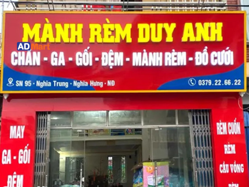 Tại sao cửa hàng rèm cửa cần một bảng hiệu ấn tượng?