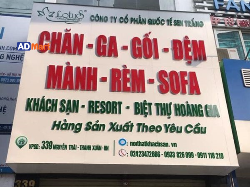Top chất liệu làm bảng hiệu rèm cửa phổ biến nhất hiện nay