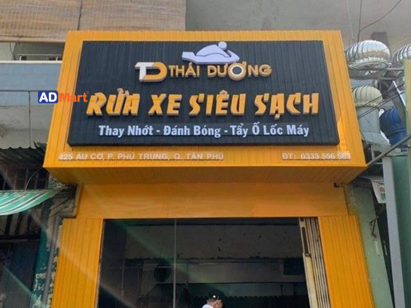 Lưu ý khi làm bảng hiệu rửa xe ô tô