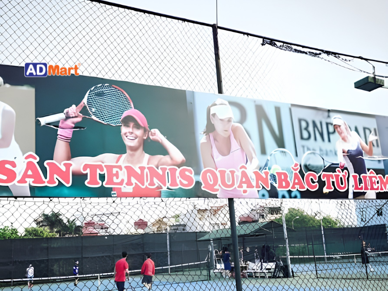 Vật tư phù hợp để gia công bảng hiệu sân tennis