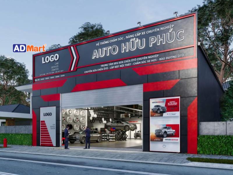 Tìm hiểu cách làm bảng hiệu showroom ô tô bền