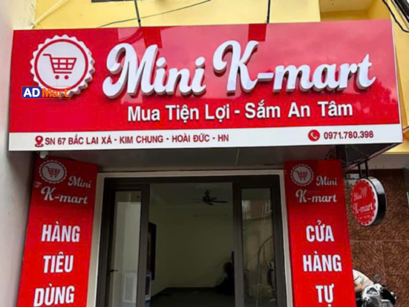 Bảng hiệu siêu thị mini là gì?