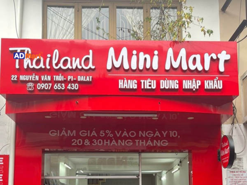 Tiêu chí lựa chọn bảng hiệu siêu thị mini