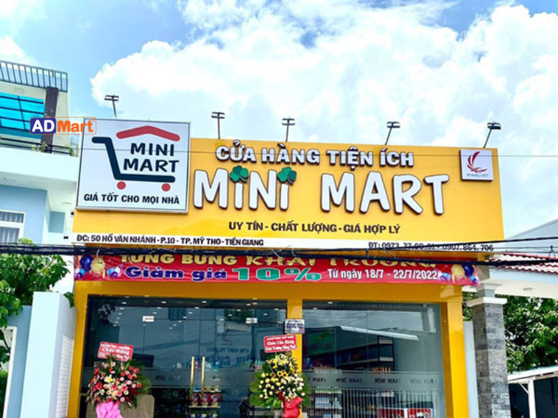 Bảng hiệu siêu thị mini là gì? Tiêu chí lựa chọn bảng hiệu siêu thị mini