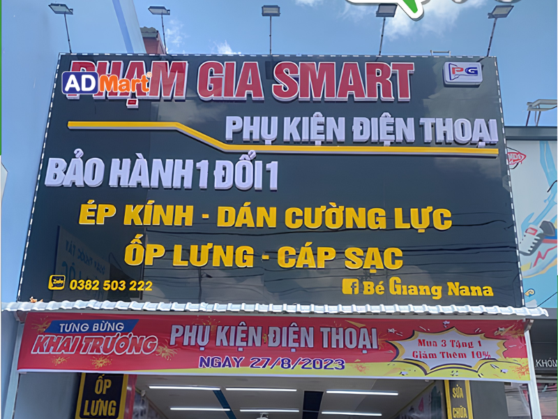 Địa chỉ cung cấp vật tư làm bảng hiệu sửa chữa điện thoại uy tín