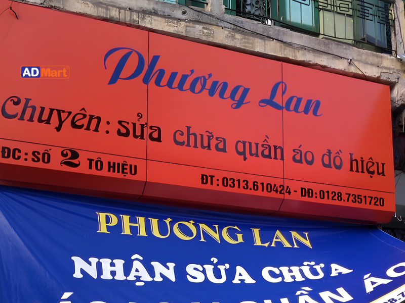 Lưu ý khi làm bảng hiệu sửa quần áo