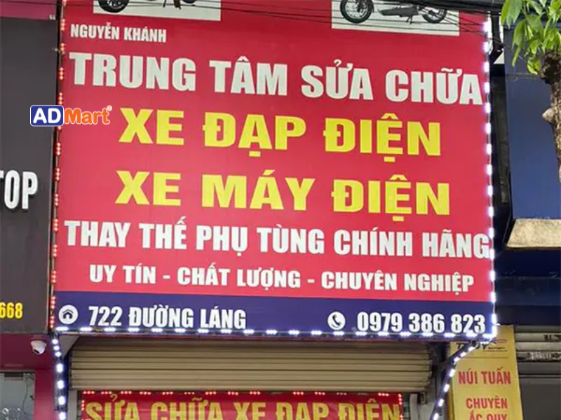 Bảng hiệu sửa xe điện là gì?
