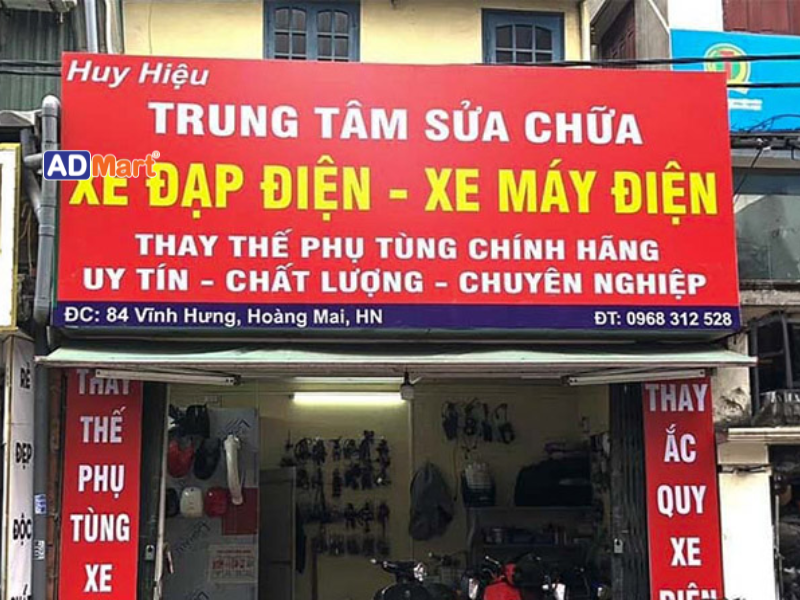 Bảng hiệu thay ác quy: Giải pháp nhận diện hiệu quả cho cửa hàng